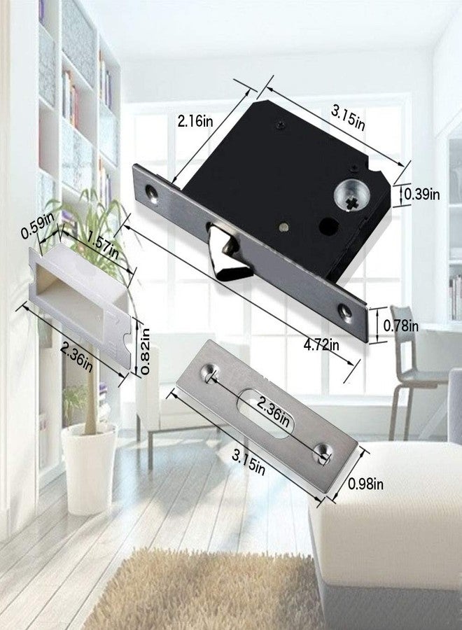 CCJH Invisible Door Locks Handle with Keys for Sliding Barn Wooden Door Furniture Hardware (Red Copper) - Image 4